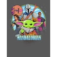 thumbnail image 2 of Girl's Star Wars: The Mandalorian Grogu Group Shot  Graphic Tee Black X Large, 2 of 4