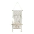 thumbnail image 2 of Sagebrook Home Wood, 18" Macrame Wall Shelf, Ivory, Rectangle, Jute, Contemporary, 20"L X 6"W X 18"H, Solid Color, 2 of 3