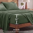 thumbnail image 6 of U by Bedsure King Sheets Set, 6 Pieces 18" Deep Pockets Soft Prewashed Microfiber Bed Sheets, Olive Green, 6 of 8