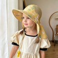 thumbnail image 2 of QHFBli Kids Sun Hat UPF50+ Sun Protection Bucket Hat Toddler Summer Beach Play Hats with Neck Flap for Girl Boy 0-3 Years, 2 of 4