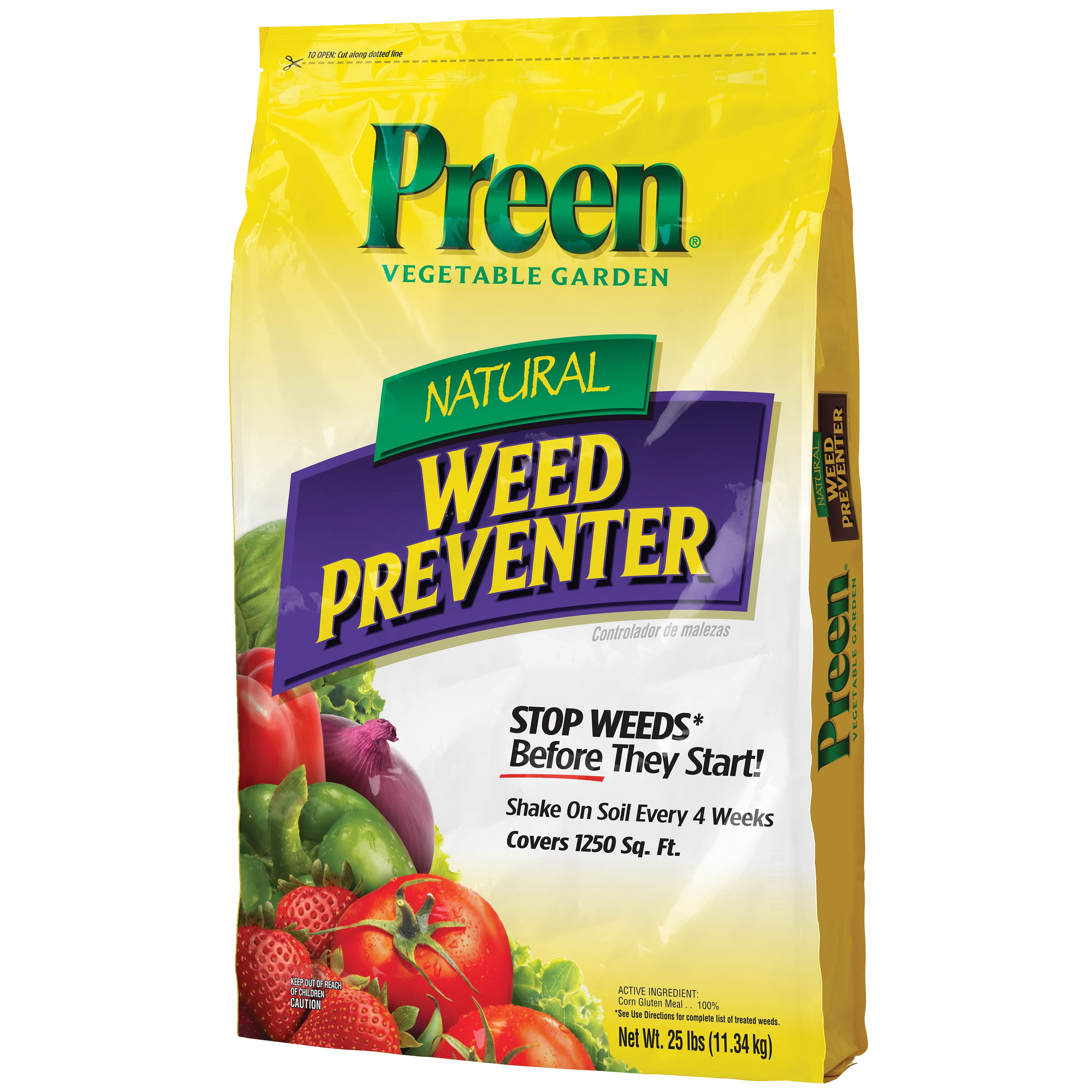 Preen Natural Vegetable Garden Weed Preventer - 25 lb. Bag - Covers 1,250 Sq. ft.