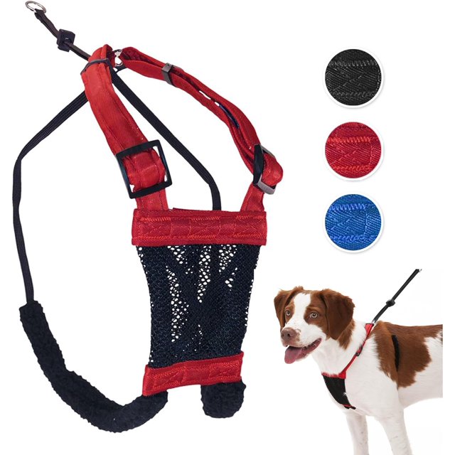 Sporn Small No Pull Dog Harness, Red Mesh Dog Harness, Durable Nylon Anti Pull Dog Harness, Breathable & Easy Dog Body Harness