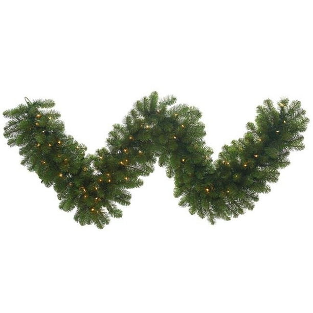 Vickerman G125541 Guirlande de Noël Vert Artificiel de 9 Pieds x 24 Pouces avec 150 Lumières Claires