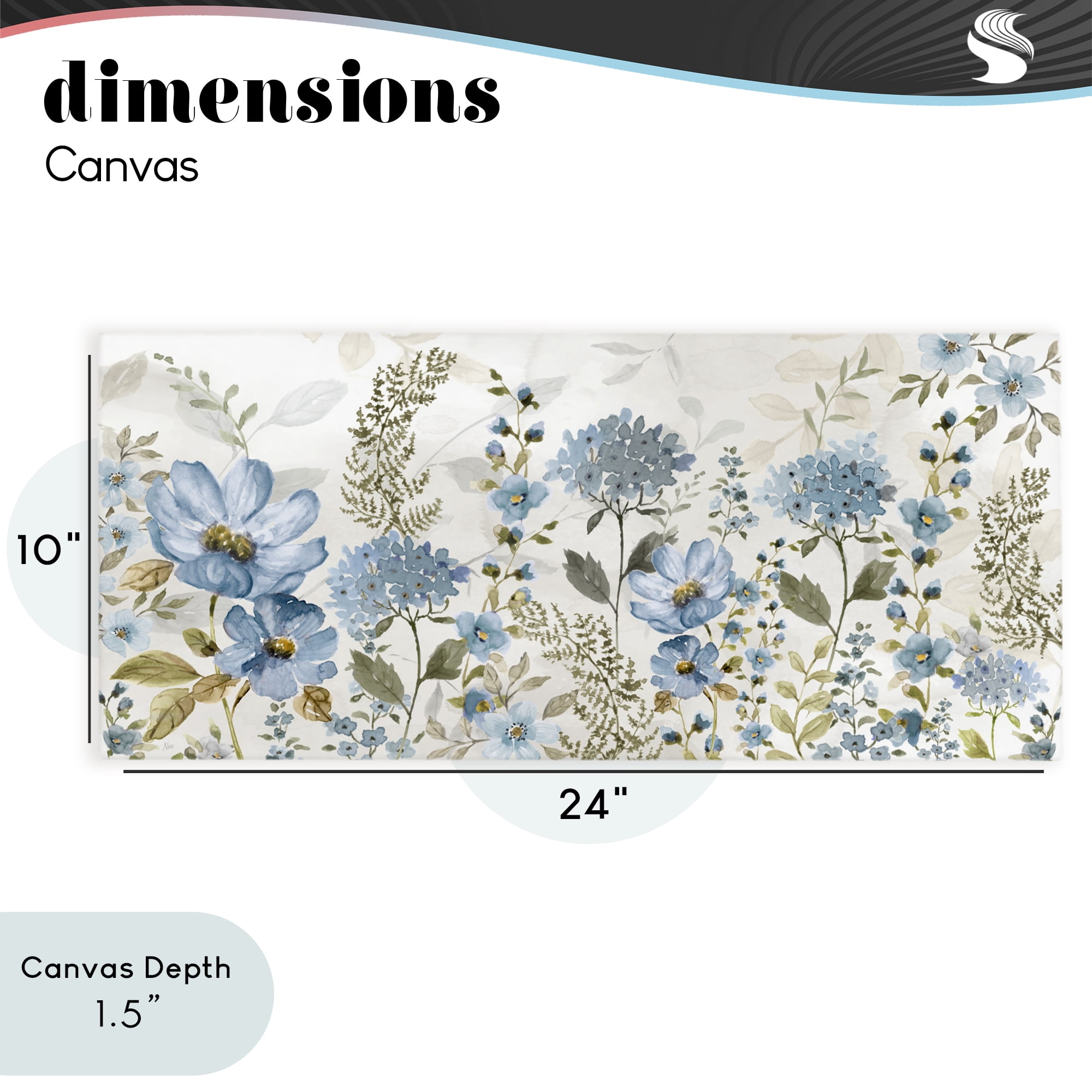 Stupell Industries Subdued Meadow Foliage Canvas Wall Art, design by Nan