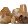 thumbnail image 2 of AFD Teak Wood Mini Vases Set of 3, 2 of 5