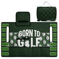 thumbnail image 3 of Xoenoiee Golf Grassland Print Golf Cart Seat Towel Blanket with 4 Pockets for All Weather, Born To Golf Design Non-Slip Golf Cart Seat Cover Compatible with EZGO, Club Car and More 2-Seat Golf Carts, 3 of 7