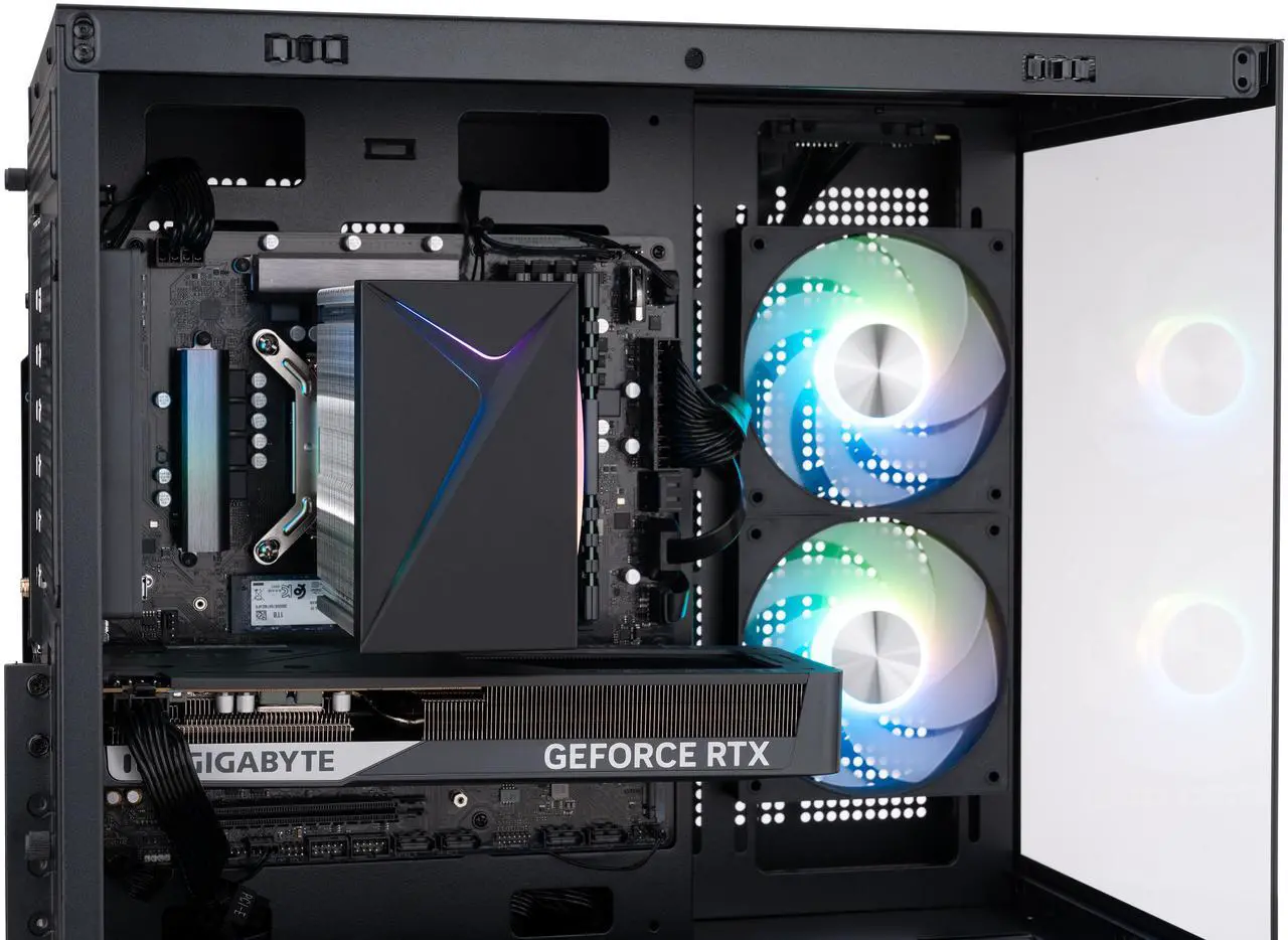 ABS Flux II Aqua Gaming PC - Windows 11 - Intel Core i5-14400F - GeForce RTX 5060 - DLSS 4 - AI-Powered Performance - 32GB DDR4 3200MHz - 1TB M.2 SSD