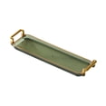 thumbnail image 4 of Bandeja rectangular para servir con asas, bandeja para tazas, té, postres y tocador. Verde, 4 of 9