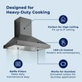 thumbnail image 2 of Hauslane WM-590BSS-30 30 in. Convertible Wall-Mounted Range Hood, Black Stainless Steel, 2 of 11