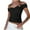 Black, variant on AherBiu Cute Tops for Women off Shoulder Low Cut Cropped Slim Fitted Stretch Going out Tops Shirts