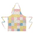thumbnail image 2 of Pioneer Flower Floral Print Pattern Apron for Women and Men, Cotton Linen Waterproof with Pockets, Adjustable, 33x27 Inch for Kitchen, Gardening, BBQ, Salon, 2 of 6