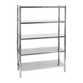 thumbnail image 3 of 5-Tier Stainless Steel Shelving, Adjustable Height Stainless Steel Storage Shelf Industrial Storage Rack,Load 132lb Per Shelf,for Kitchen Office Garage, 3 of 10