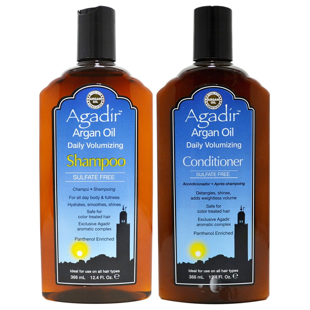 Agadir Argan Oil Daily Volumizing Shampoo and Conditioner 12.4 oz Duo
