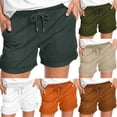 thumbnail image 2 of Vhkiploz Summer Cargo Shorts for Women Drawstring Waist Elastic Cuffed Hem Shorts Casual Active Workout Hot Pants with Pockets, 2 of 6