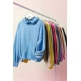 thumbnail image 2 of BiBi Stitch Detailed Elastic Hem Half Zip Fleece Hoodie, 2 of 3