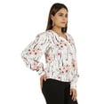 thumbnail image 2 of Moomaya Printed Tops For Women Button Down Full Sleeve Casual Shirt Blouse, 2 of 9