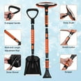 thumbnail image 3 of Car Snow Brush and Shovel Kit, 42" Extendable Ice Scraper with 180° Pivoting Head, Ergonomic Grip - 39" Collapsible Emergency Shovel for SUV, Truck, 3 of 7