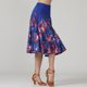 thumbnail image 4 of Falda De Baile De Salón Latino Con Columpio Grande Para Mujer Faldas De Flamenco De Vals Azul Real Sunnimix Vestido de baile latino, 4 of 5