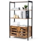 thumbnail image 4 of Costway Estante con 4 niveles, estante con armario de 2 puertas, librería multiuso para salón estudio dormitorio cocina baño, 4 of 7