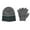 Green, variant on Grand Sierra Kids' 8-12 Striped 2-Piece Winter Beanie and Glove Set