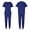 #320-Navy, variant on TaTaai Women's Scrub Set Short Sleeve Round Neck Top with Pockets and Matching Pants Solid Color Nurse Workwear Uniform for Hospital Clinic Daily Gift