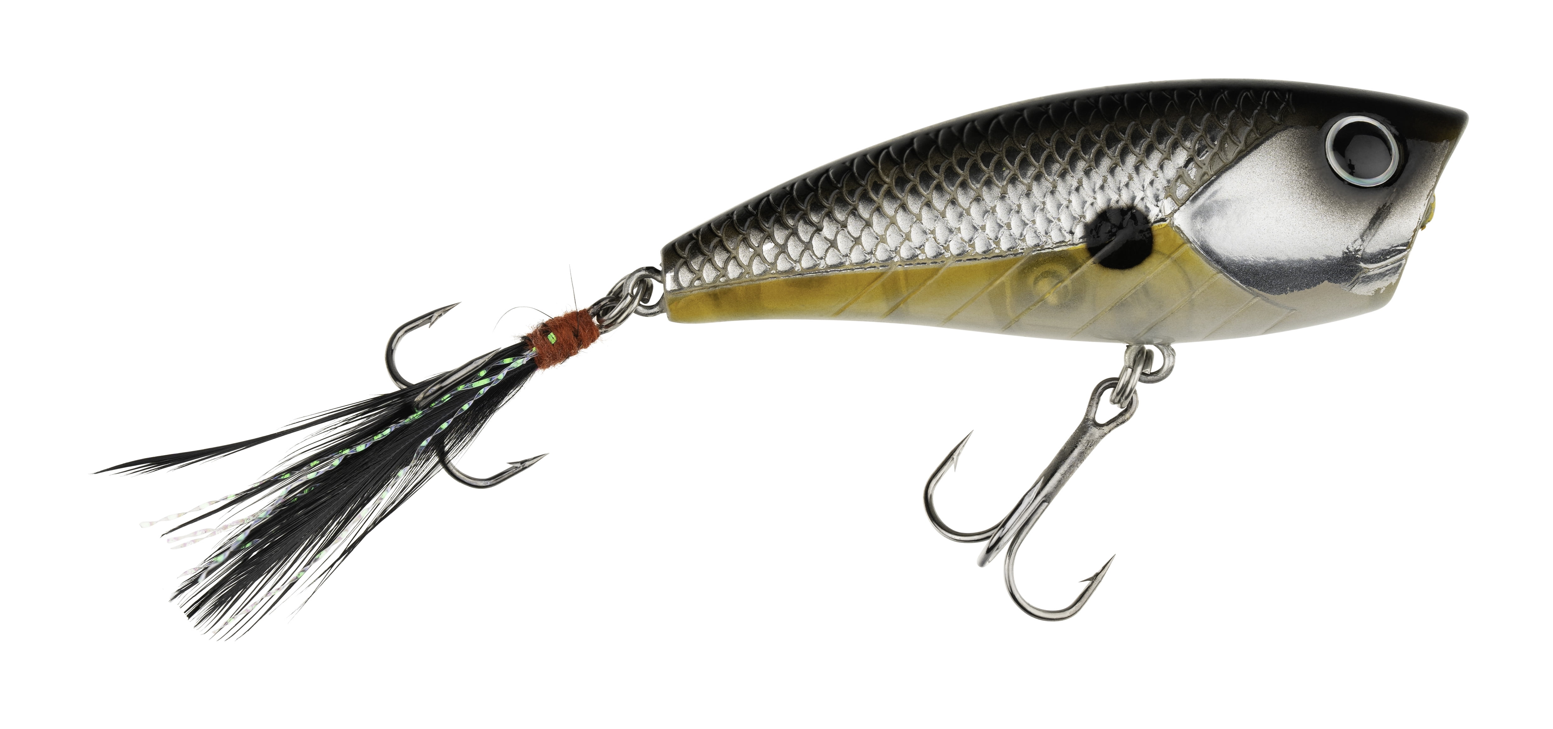 Lunkerhunt Impact Crush - Silver Side - 1/3 oz Floating Popping Fishing Lure