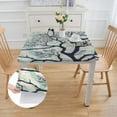 thumbnail image 2 of BANET Nautical Coastal Square Tablecloth Ocean Theme and Grey Coral Printed Table Cloth Summer Beach Washable Polyester Table Cover for Kitchen Dining Room Party Indoor Outdoor Decor 52*52, 2 of 8