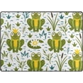 thumbnail image 5 of SKYSONIC Area Rug Pad Cute Frogs Grass On White Nursery Rugs Floor Mat for Kids Playing Room Living Room Bedroom, 63 x 48 inch, 5 of 6