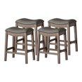 thumbnail image 1 of Maven Lane Tabouret de Comptoir Adrien, Chêne Récupéré, Cuir Vegan Ronan Stone, Ensemble de 4, 1 of 6