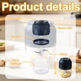 thumbnail image 3 of Electric Garlic Chopper Mini, Electric Garlic Crusher, 2 Blade Mini Electric Food Chopper, 300ml Plastic Jar, Portable Vegetable Mincer, Kitchen Small Food Cordless Processor,5.11 in,Black, 3 of 6