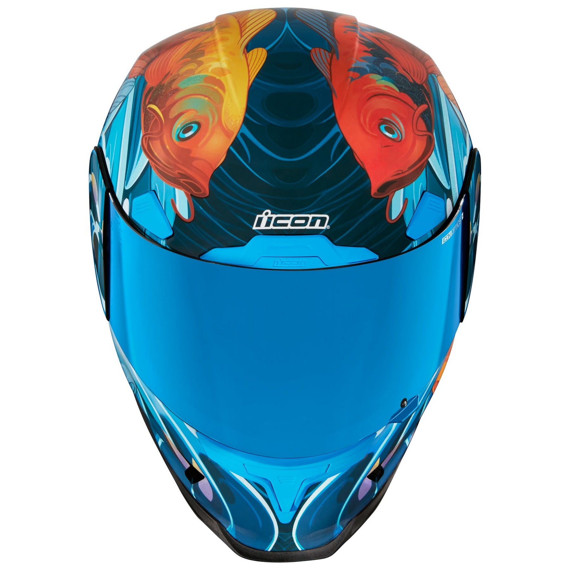 Icon Airframe Pro Koi Motorcycle Helmet Blue XL - Walmart.com