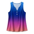 thumbnail image 4 of Yourumao Womens Tank Tops Button Up Henley Shirts Sleeveless Gradient Tunics Loose Fit Tshirts Summer Outdoor Blouses, 4 of 6