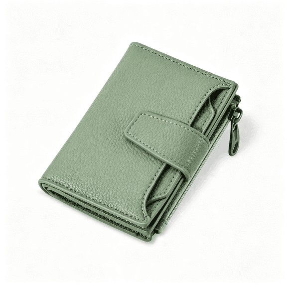 GASTROPOD Small Wallet Women Rfid Blocking Soft Leather Bifold Compact Card Holder Wallet for Women with Zipper Coin Pocket 4 Id Window Wallets for Women