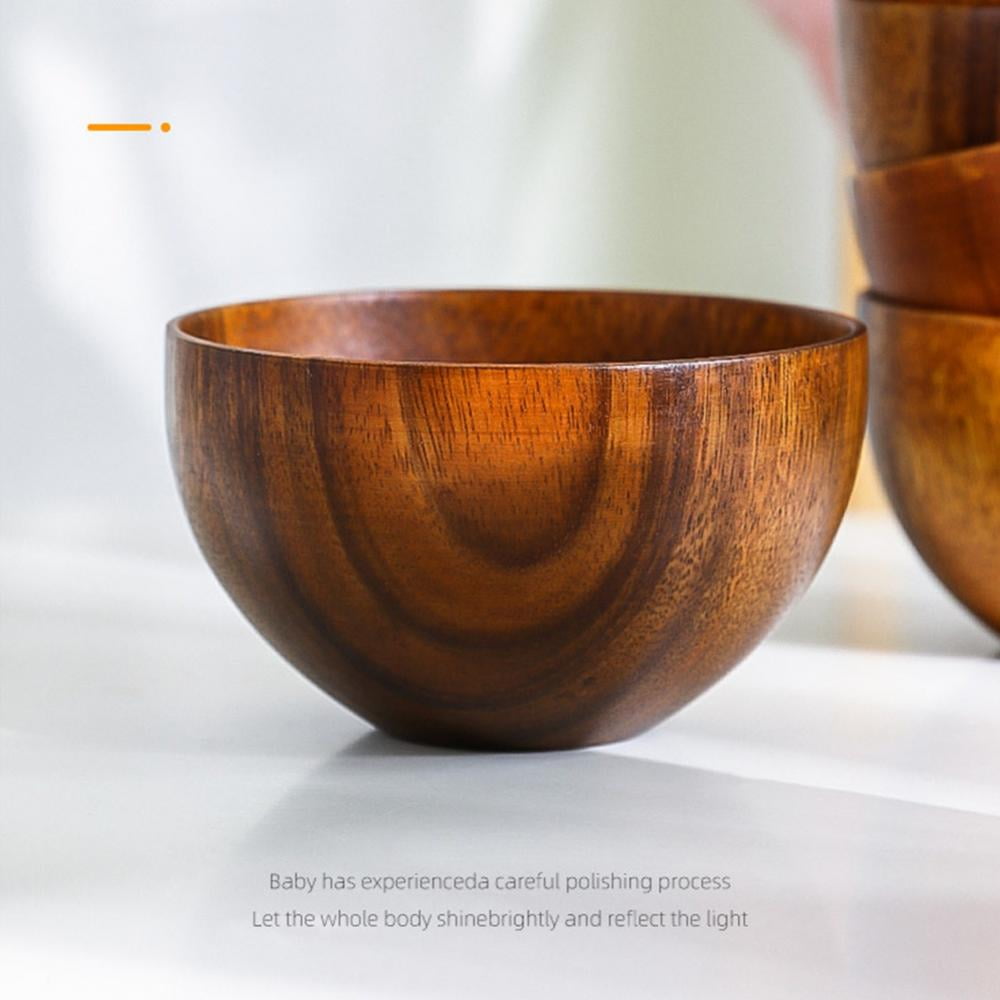 Natural Mango Wood Fruit Bowl Hand Carved Polished Wooden Bowl