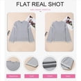 thumbnail image 4 of Suéteres para Mujer, Cuello Redondo Liso, Corte Holgado, Larga, Punto en Contraste, Jersey, Tops Gris M, 4 of 9