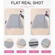 thumbnail image 4 of Suéteres para Mujer, Cuello Redondo Liso, Corte Holgado, Larga, Punto en Contraste, Jersey, Tops Gris L, 4 of 9