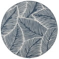 thumbnail image 2 of SAFAVIEH Beach House Aline Botanical Indoor/Outdoor Area Rug, Navy/Ivory, 6'7" x 6'7" Round, 2 of 9