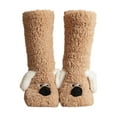 thumbnail image 2 of Kids Boy Girls Slipper Socks Crazy Funny Fuzzy Cute Animal Grips Winter Warm Fluffy Cozy Socks C Free, 2 of 3