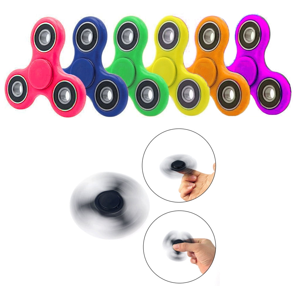 Tri-Spinner Fidget Toy Ceramic EDC Hand Finger Spinner Desk Focus ADHD Autism 