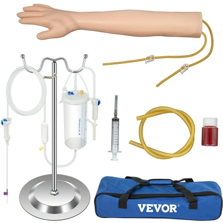 VEVOR Intravenous Practice Arm Kit Made of PVC  Latex Material Phlebotomy Arm with Infusion Stand  Practice Arm for Phlebotomy with a Storage Handbag  IV Practice Arm Kit for Venipuncture Practice