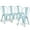 Blue, variant on YRLLENSDAN Indoor and Outdoor Metal Chairs Set of 4, 18" Seat Height Stackable Modern Dining Chairs with Back, Farmhouse Kitchen Chairs, Dining Room, Bistro and Cafe, Black
