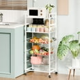 thumbnail image 4 of AQRS Potato Storage, 5-Layer Potato and Onion Storage Bin, Retro Kitchen Stand, Iron Fruit Basket, Fruit and Vegetable Storage Cabinet with Tabletop with Universal Wheels., 4 of 8