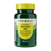Spring Valley Aloe Vera Gel Dietary Supplement for Digestive Health, 50 Softgels