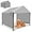 Dog house-Grey, variant on XLarge Outdoor Dog House 4'x4'x3.6' for Large Dogs, Animal Shelter with Upgraded Doors, Outside Sun Rain Canopy Pet House for Dogs, Cats, Small Animals and Livestock, Grey
