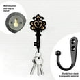 thumbnail image 2 of 1set 2 Sets Key Pattern Key Holder Wall Mounted Wooden Wall Hooks Key Holder for Wall Key Organizer Decorations Rustic Key Decor Hanger for Room Wooden Hooks for Keys Home Decor with Hook, 2 of 7