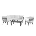 thumbnail image 2 of Modway Riverside 7-Piece Outdoor Patio Aluminum Set in Gray/White, 2 of 10