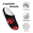 thumbnail image 5 of Goofa Beautiful Red Ladybug Print Womens Mens Cotton Lightweight House Slippers , Washable Home Slippers,Indoor Comfy Bedroom Cozy Slippers-42/43, 5 of 7