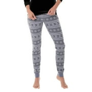 Women's Waffle Printed Thermal Pant