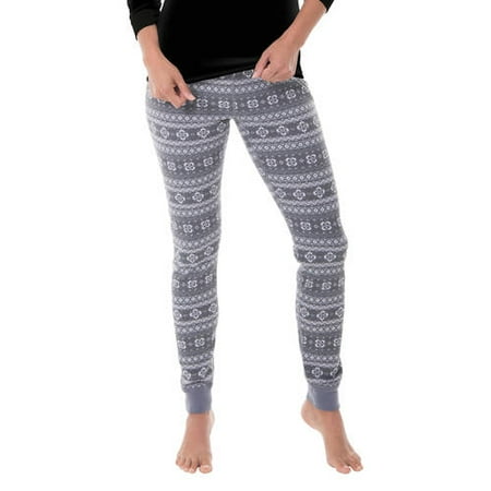 Women's Waffle Printed Thermal Pant