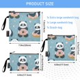 thumbnail image 3 of Haosy 3 Pack Reusable Ziploc Bags BPA Free Healthy Food Storage Bag Leakproof Sandwich Snack Freezer Bags Cute Panda and Donut, 3 of 7